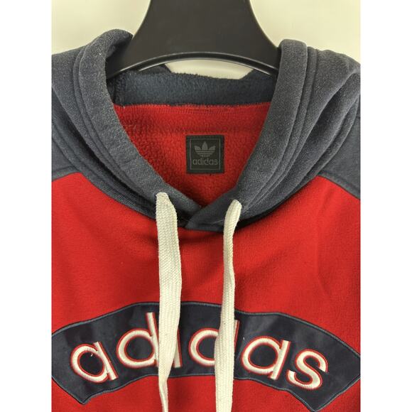 Adidas Originals Trefoil Red Navy SAMPLE Hoodie Hooded Sweatshirt Rare Prototype - Picture 4 of 16